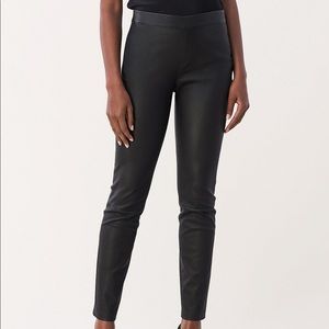 Diane Von Furstenberg Leather Leggings Skinny Pant